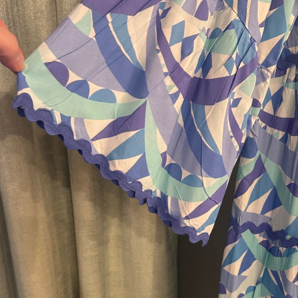 Sail to Sable Blue and Purple Long Sleeve Dress XXL NWT - Picture 8 of 12